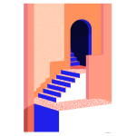 Stairway Shadows Art Print - A4