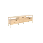 Everfurn Ellen Tv Stand Melamine Powder Coated Steel Frame 2 Drawers Storage Cabinet
