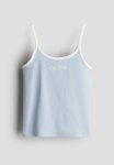 Cotton Jersey Strappy Top - Light Blue New York