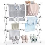Apexchaser Extra Large Clothes Drying Rack Foldable & Extendable Laundry Rack With Adjustable Size 14.57IN-35.43INW Space-saving