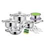 Bon Voyage Gold 19 Piece Stainless Steel Cookware Pots Set