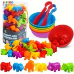 Counting Animals Toys Matching Game With Sorting Bowls Preschool Learning Activities Montessori Sensory Fine Motor Toys Set For