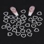 100/200PCS Cute Heart-shaped Pearl Nail Charms Girl Heart Imitation Pearl Resin Nail Jewelry White Color Resin For Nail Art Crafts Accessories