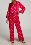 Jacket Ls Satin Hearts - Bright Rose