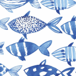 Watercolour Fish Pvc Table Runner