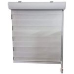 Smte Zebra Roller Blind White 220 L X 180 W Cm With Keychain