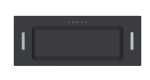 Falco 52CM Black Glass Integrated Extractor - FAL-52-BIG-B