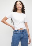Superbalist Fitted Wrap Over Tee Viscose Lycra - White