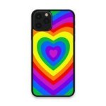 Custom Printed Tpu Cases - Apple Iphone 11 Pro & 39 Rainbow Heart& 39 By