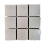 Matt White Glazed Porcelain Mosaic Tiles Sheet Size 15X15CM