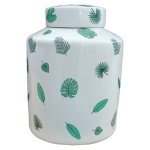 Ceramic Decorative Jar Green Jungle 30CM