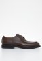 Polo Pebbled Derby Leather Lace Up - Brown
