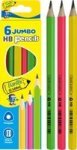 Bantex @school Jumbo Triangular Pencils - Hb 4MM Leads Box Of 6