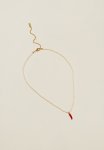 Pendant Necklace - Gold Plated Pearl Chilli