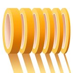 Petdcheb 6 Rolls Fine Line Tape 1 16 1 8 1 5 2 5 1 2 3 4 Inch X 55 Yard Fineline Masking Tape Painter Adhesive Automotive For Di