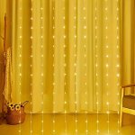 Usb-powered LED Curtain Lights With Remote - 8 Modes Perfect For Christmas Halloween & Valentine's Day Decor Indoor outdoor Fair