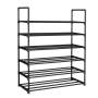 6 Tier Metal Shoe Rack Adjustable Stackable Shoe Shelf For 24 Pairs Shoes