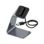 Generic Fitbit Inspire 2 Magnetic Aluminium Alloy Charger Dock Station Stand Grey