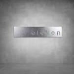 House Number D03 - 600 X 150 Rusted Steel Warm White