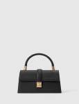 Vanessa Lock Detail Top Handle Bag - 0 Black Saffiano