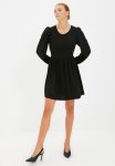 Opel Open Back Back Knitted Dress - Black