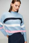 STELLAR Womens Stripe Sweater In Skylight