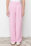 Hook And Loop Closure High Waist Wide Leg wide Cut Knitted - Pink