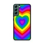 Custom Printed Tpu Cases - Samsung Galaxy S22 Plus 5G & 39 Rainbow Heart& 39 By