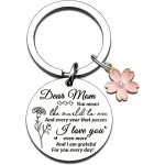 1PC Car Keychain For Mother Mom Anniversary Christmas Valentines Day Birthday Gifts From Son Daughter Best Gifts For Mom Car Acc