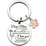 1pc Car Keychain For Mother Mom Anniversary Christmas Valentines Day Birthday Gifts From Son Daughter Best Gifts For Mom Car Accessories For Women