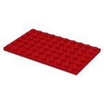 Parts Plate 6 X 10 3033 - Red