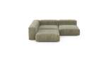 Three Module Corner Sofa - Cord Velours - Khaki - 241CM X 241CM