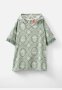 Cotton On Kids Short Sleeve Hooded Towel - Deep Sage/jacquard Pineapples