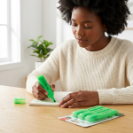 4-PIECE Green Fluorescent Highlighter Set