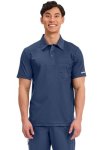 Cherokee Scrubs For Men Polo Nursing Scrub Top With Chest Pocket Breathable Mesh Ultra Soft 2-WAY Stretch Fabric Plus Size - WW6