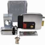 LK98 Cisa Electric Rim Gate Lock Inward Open Rhs With 12VAC Push Button