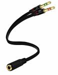 D & K Exclusives Headphone Splitter For Computer 3.5MM Female To 2 Dual 3.5MM Male Headphone MIC Audio Y Splitter Cable Smartpho