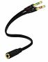 D & K Exclusives Headphone Splitter For Computer 3.5MM Female To 2 Dual 3.5MM Male Headphone MIC Audio Y Splitter Cable Smartphone Headset To PC Adapt