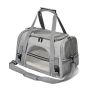 Grey Foldable Breathable Mesh Pet Carrier Backpack For Dogs Cats