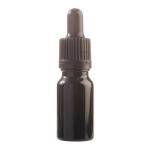 10ML Black Glass Aromatherapy Bottle With Pipette - Black 18 60
