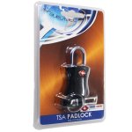 Basics Travel Padlock With Key Black