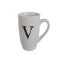 Kitchen Accessories - Mug - Letter 'v' - Ceramic - White - 4 Pack