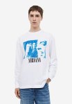 Relaxed Fit Printed Jersey Top - White Multi