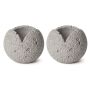 2 Pack Cement Candle Cup Set - Light Grey