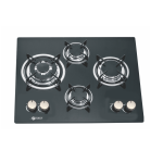 Zero Appliances Zero 4 Burner Glass Top Gas Hob