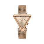 Womens Rose Gold Mesh Strap Watch