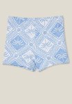 Cotton On Billy Boyleg Swim Trunk - Dusk Blue tile Palm