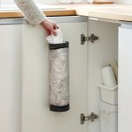 1PC Plastic Bag Holder: Grocery Bag Holder Mesh Hanging Storage Bag Dispenser Foldable Garbage Bag Organizer Breathable Plastic