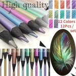 12PCS Vibrant Metallic Colored Pencils - Unleash Your Creativity With These Art Supplies