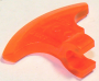 Parts Minifigure Weapon Axe Head With Clip 53705 - Trans Neon-orange